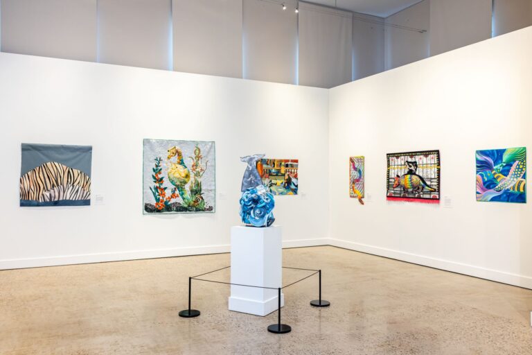 SAQA Global Exhibition Fur, Fangs, Feathers & Fins (at Oklahoma State University Art Museum)