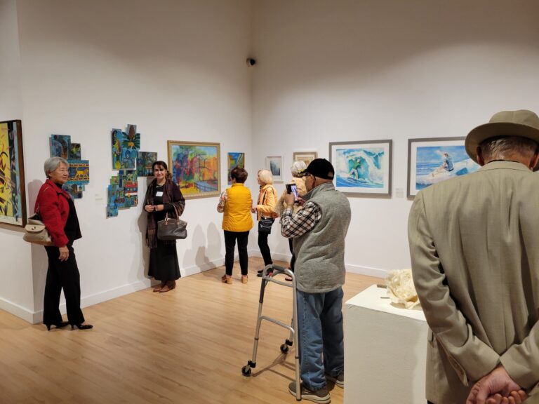 Opening reception of the 2025 "Inspired" exhibition at the Huntington Beach Art Center.