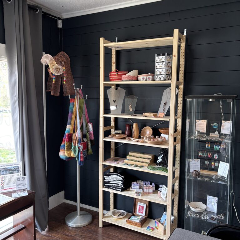 A sampling of some of the local artists' artworks for sale. James Thurman