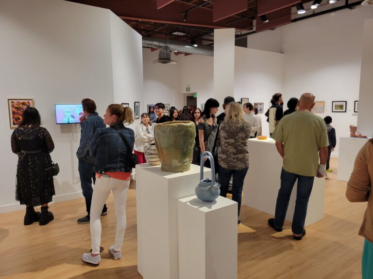 Opening reception of the 2025 "Creative Visions" high school students' exhibition at the Huntington Beach Art Center.