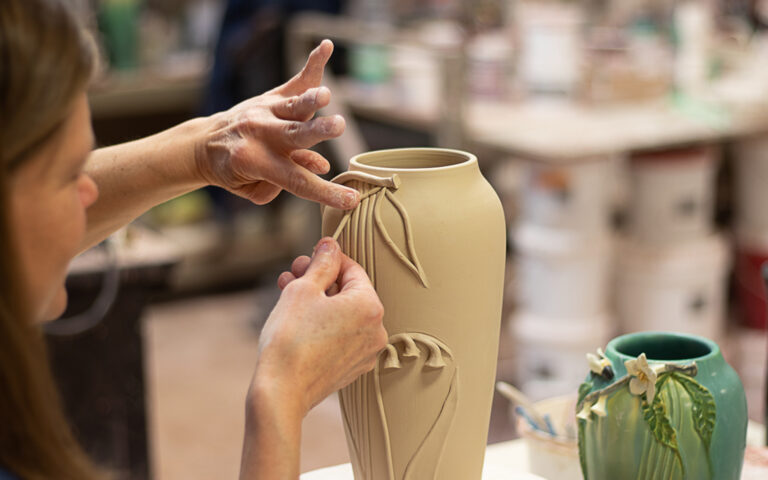 Ephraim Pottery Sculpting Process. Ephraim Pottery