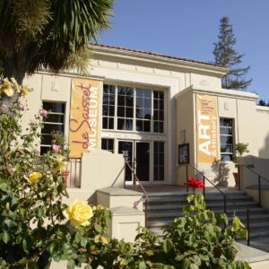 Facade of museum featuring roses in the foreground. Couresty of Chuck Barry