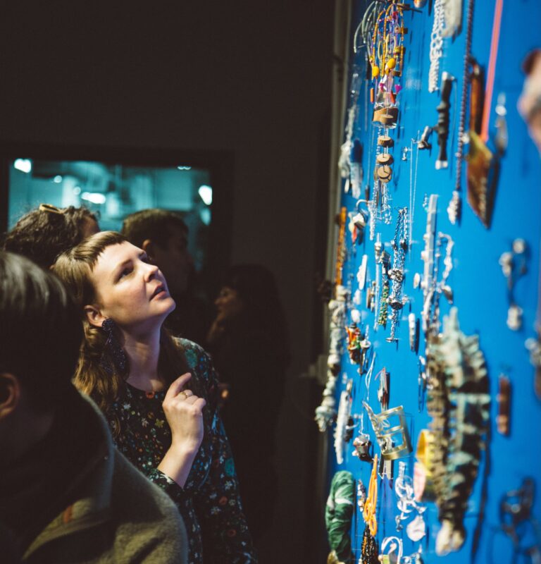 The Opening Reception for Anonymous Brooklyn 2019, Brooklyn Metal Works' annual exhibition for New York City Jewelry Week. Photo: Viktorsha Uliyanova