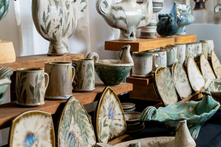 Ceramic pieces from The Potters Market from The Mint Museum, 2024. Artists: Ken and Galem Sedberry. The Mint Museum