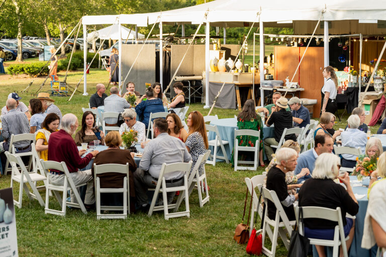 Public enjoying the opening celebration of The Potters Market, 2024. The Mint Museum