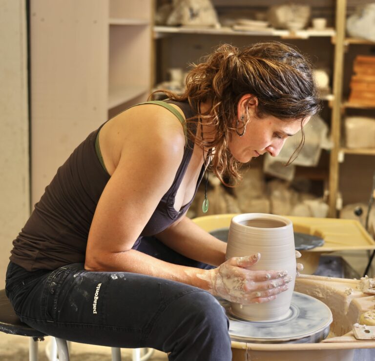 Floyd Living Traditions Festival - Ceramics Demonstration by artist Reida Sage. Kristine Carter Photography
