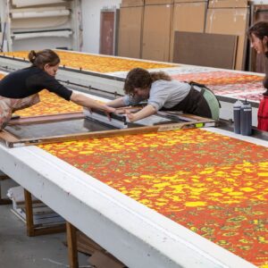 Armando Veve, in collaboration with The Fabric Workshop and Museum, Philadelphia. "Millions of Cats" (process image), 2025. Carlos Avendaño