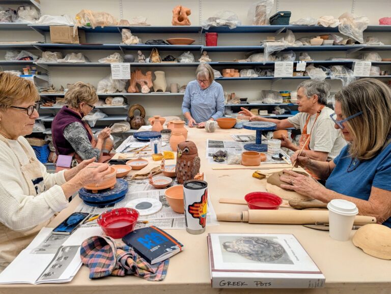 Students hard at work in our Greek Pottery class Students hard at work in our Greek Pottery class. Kyla Strid