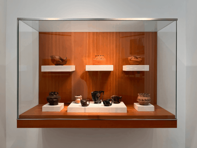 A selection of George E. Ohr's (1857-1918) pottery. Photograph courtesy of the Ohr-O'Keefe Museum of Art