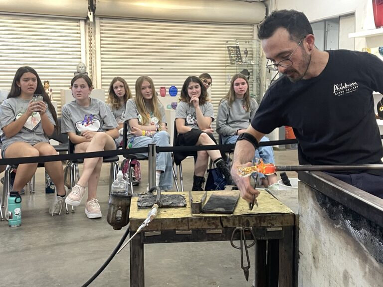 Jason Marstall demonstrating for students. SGS image