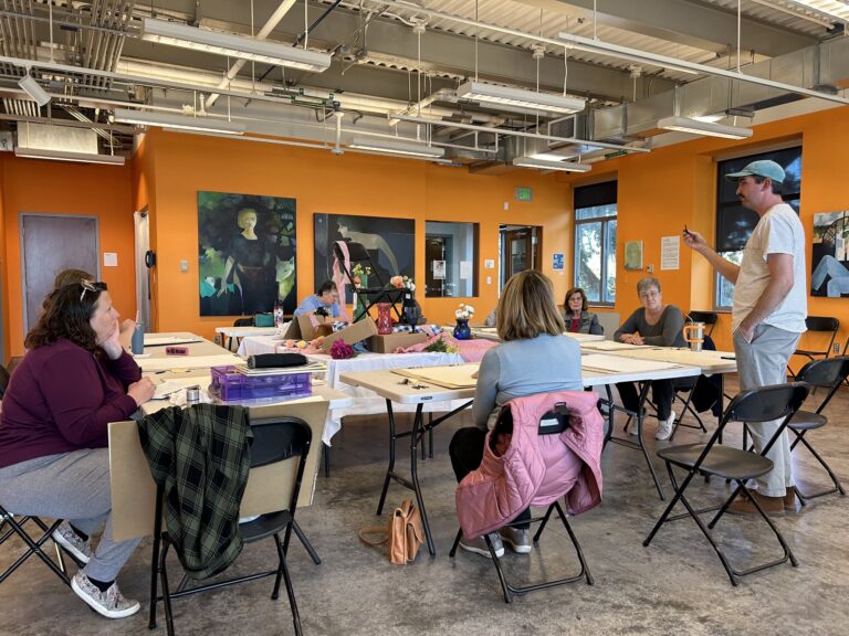 Students in our community classroom. Photograph courtesy of the Ohr-O'Keefe Museum of Art