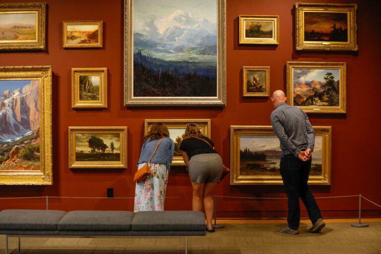 The collection includes a mix of contemporary Native American art with traditional bronze sculptures, landscape paintings, and other works that embody America. Matt Wittmeyer Photography, 2025.