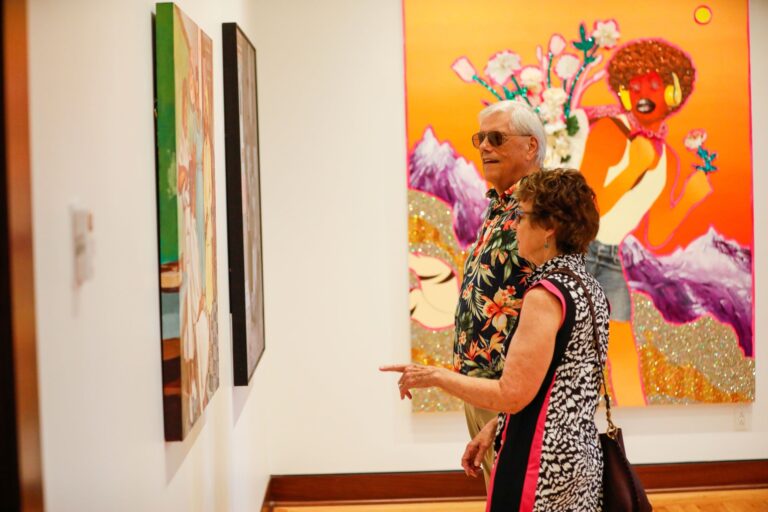 The collection includes a mix of contemporary Native American art with traditional bronze sculptures, landscape paintings, and other works that embody America.Matt Wittmeyer Photography, 2025.