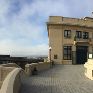 The façade of Maryhill Museum of Art with the Columbia River at far left. Courtesy Maryhill Museum of Art