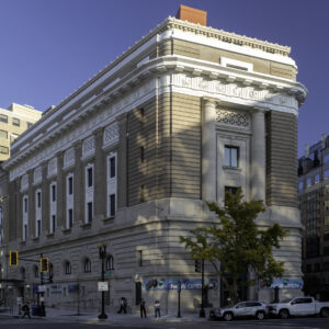 National Museum of Women in the Arts, exterior, 13th Street side, 2023; Photo by John Mannarino