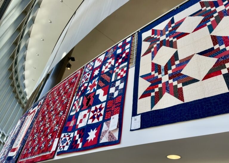 Quilts of Valor at National Quilting Day. Sheila Green