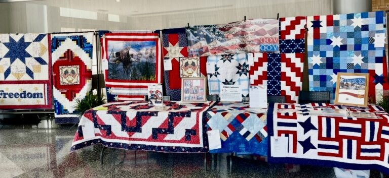 Quilts of Valor at National Quilting Day. Sheila Green