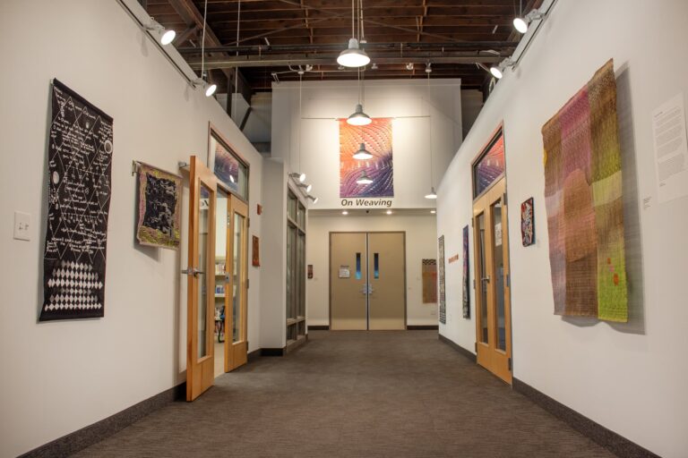 “On Weaving” (2024), an exhibition celebrating the many facets of woven textiles by exploring the traditions and innovations of works made both on and off the loom. Rik Sferra