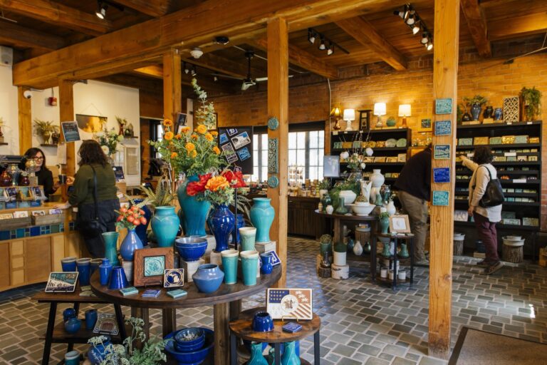 Visitors explore the Pewabic Store galleries Visitors explore the Pewabic Store galleries. Pewabic Pottery, Photographer: EEBerger