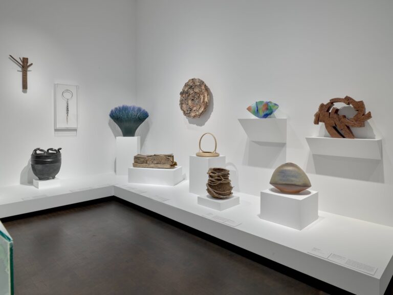View of inaugural exhibition of Decorative Arts, Craft and Design in the Cindi Strauss Gallery of the Kinder Building, January 22, 2021. Photograph © The Museum of Fine Arts, Houston