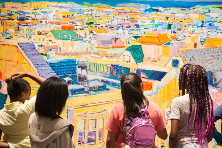 Elementary school students experiencing Philip Mullen's View, a beloved piece in the CMA Collection. Victor Johnson / The Columbia Museum of Art