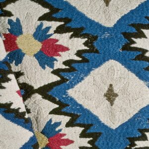 This 1840–60 bed covering from the New Mexico History Museum is featured on Collecting250.org. Courtesy of the New Mexico History Museum.