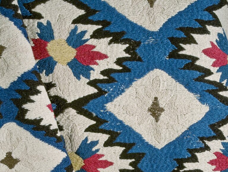 This 1840–60 bed covering from the New Mexico History Museum is featured on Collecting250.org. Courtesy of the New Mexico History Museum.