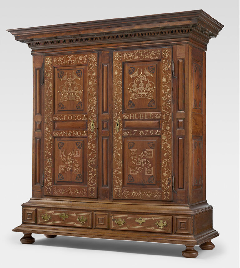 The Decorative Arts Trust. This 1779 kleiderschrank from the Philadelphia Museum of Art is featured on Collecting250.org. This 1779 kleiderschrank from the Philadelphia Museum of Art is featured on Collecting250.org. Courtesy of the Philadelphia Museum of Art.