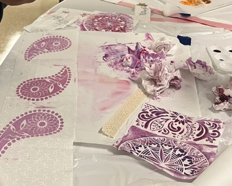 “Surface Design with Niya Costley” Uhuru Education Activity, Uhuru Guild Meeting, August 16, 2025. Uhuru Quilters Guild