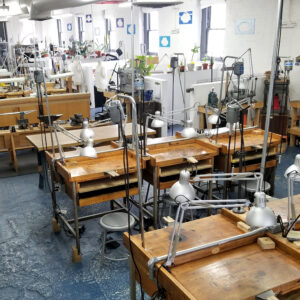 The second floor metalsmithing studio at Brooklyn Metal Works. Photo: Brian Weissman