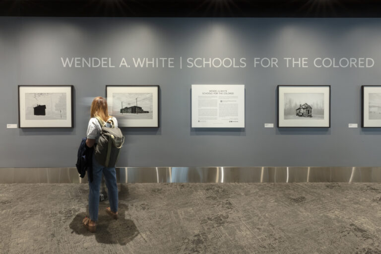"Wendel A. White | Schools for the Colored" on display at SFO Museum in Terminal 2. Photo by SFO Museum