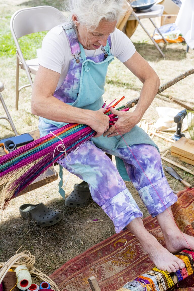 Artisan Anita Kolish, Zodi Brooms, demonstrates this traditional skill at the Wilson Museum Artisan Market Artisan Anita Kolish, Zodi Brooms, demonstrates this traditional skill at the Wilson Museum Artisan Market. Capshore Photography, courtesy of Wilson Museum