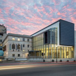 View of the Asheville Art Museum exterior. Image Sterling Silver.