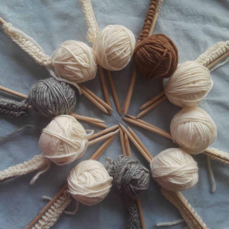 1st grade beginning knitting. Elizabeth Seward