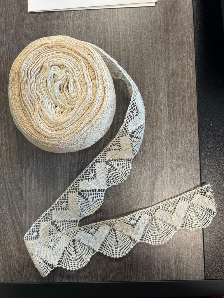 Early 20th Century Bobbin Lace Trim Early 20th Century Bobbin Lace Trim. Louise A. Palermo (photo credit)