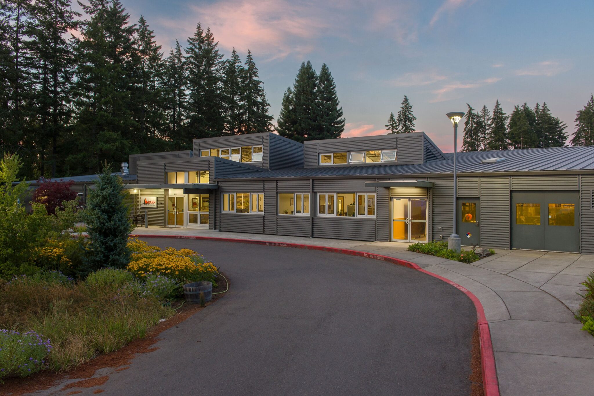 BARN's facility on Bainbridge Island, WA, is home to eleven member-run studios. BARN/Rick Gordon