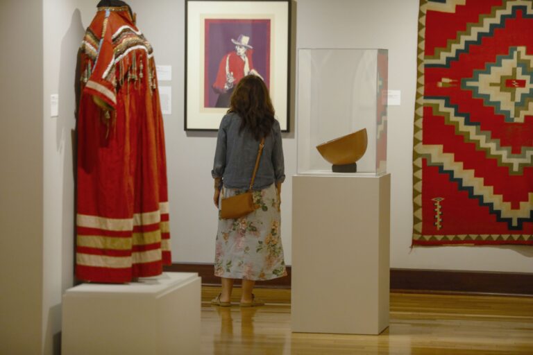 The collection includes a mix of contemporary Native American art with traditional bronze sculptures, landscape paintings, and other works that embody America. Matt Wittmeyer Photography, 2025.