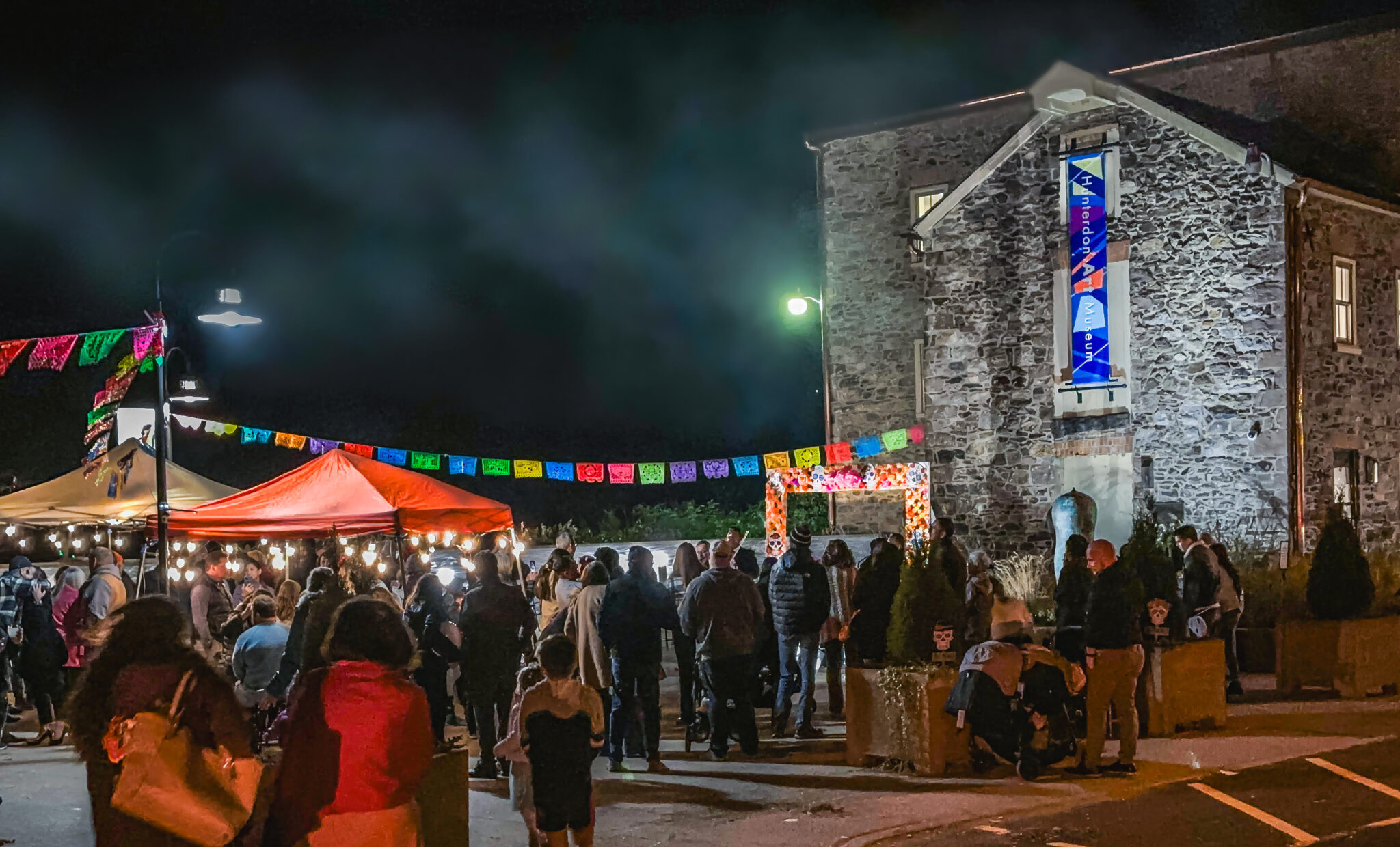 Hunterdon Art Museum exterior at night Hunterdon Art Museum exterior at night. courtesy of the Hunterdon Art Museum