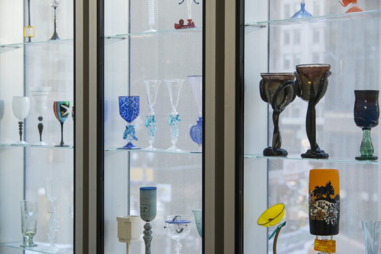 Installation view of "Goblets from the Permanent Collection" at the Museum of Arts and Design, New York, NY (ongoing). Photo: Eric Scott; courtesy Museum of Arts and Design.