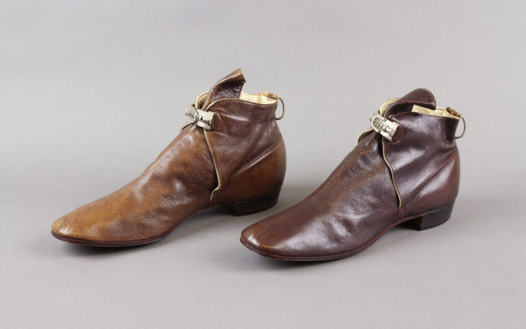 Leather shoe, 1892. Gift of the Emhart Corporation. 134356.2186AB. Courtesy Peabody Essex Museum Leather shoe, 1892. Gift of the Emhart Corporation. 134356.2186AB. Courtesy Peabody Essex Museum