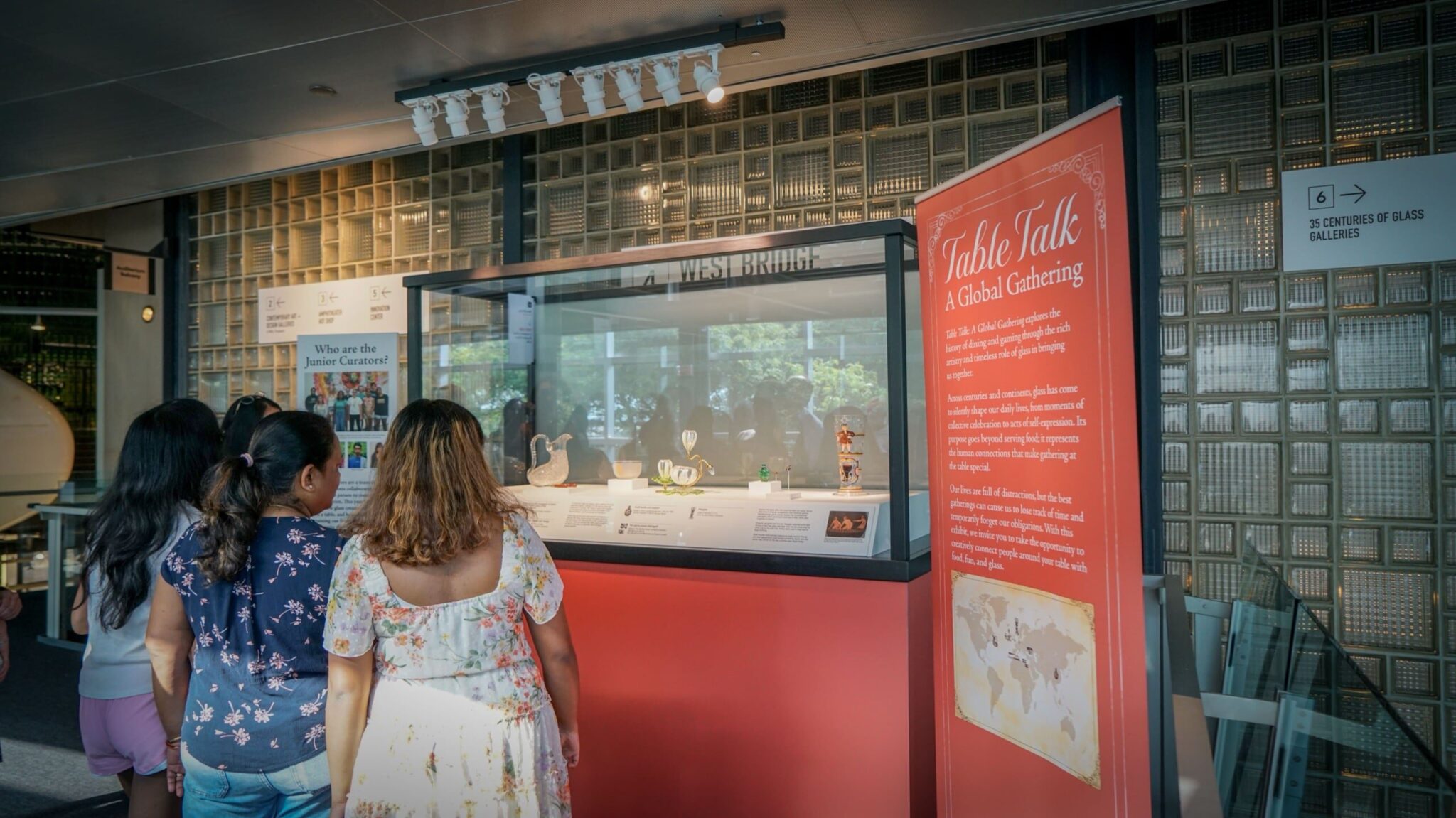 Opening night of the 2025 Junior Curator exhibition, Table Talk: A Global Gathering. Courtesy of Corning Museum of Glass