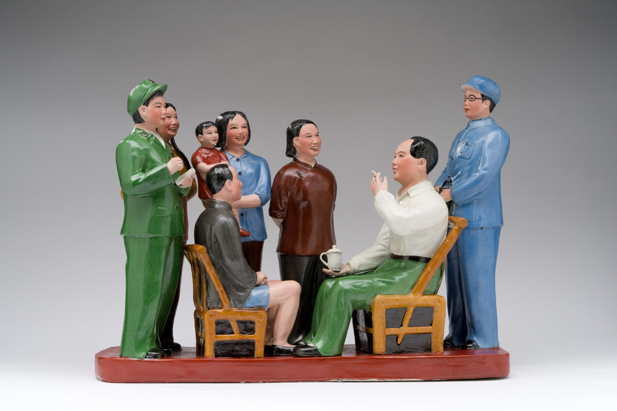 Chairman Mao Listening and Talking to the Revolutionary Public, ceramic. Jingdezhen Sculpture Porcelain Factory, n.d. 13.25 x 17.5 x 6 inches. Collection of Fiona Chalom.
