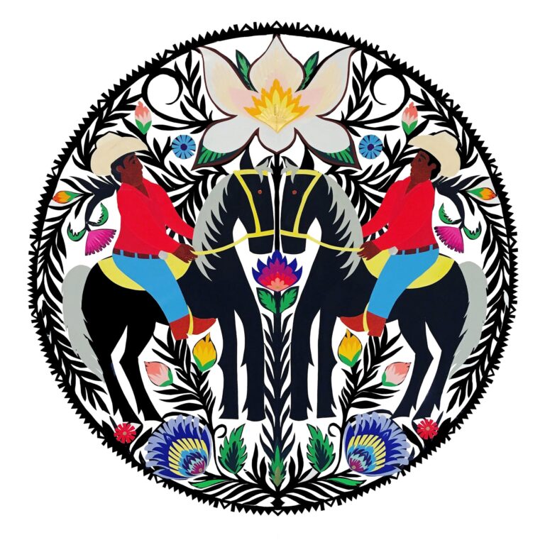 Sam Wrobel, Creole Cowboys (2018). Cut paper, 26 x 26 inches. Sam Wrobel Sam Wrobel, Creole Cowboys (2018). Cut paper, 26 x 26 inches. Sam Wrobel