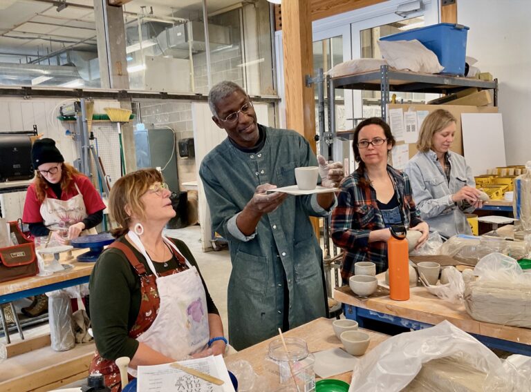 In the 2025 Handbuilding workshop with Paul Briggs. Jennifer Fels