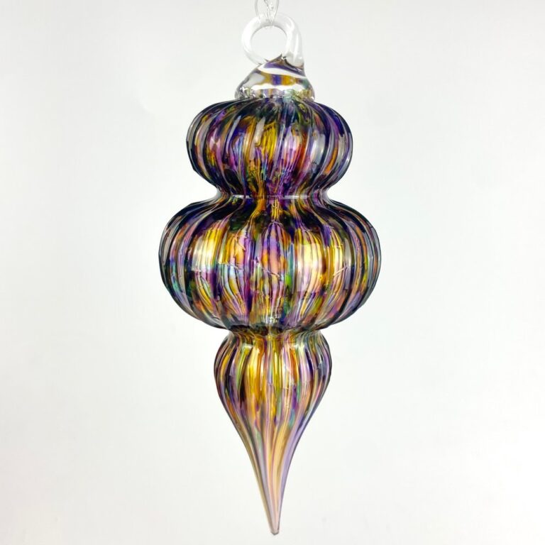One of a kind glass ornament made on site at Starworks One of a kind glass ornament made on site at Starworks