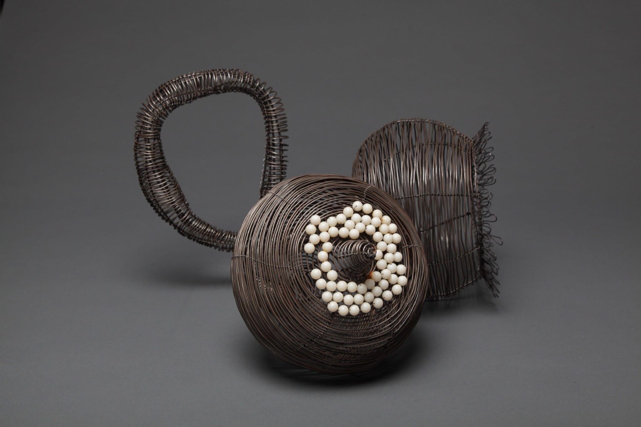 Kristin Tollefson (Bainbridge Island/Tacoma, WA), "Bulb and Bloom", 2005, steel wire and plastic beads, Sears-Buxton Collection, Promised Gift to BIMA, photo by CB Bell