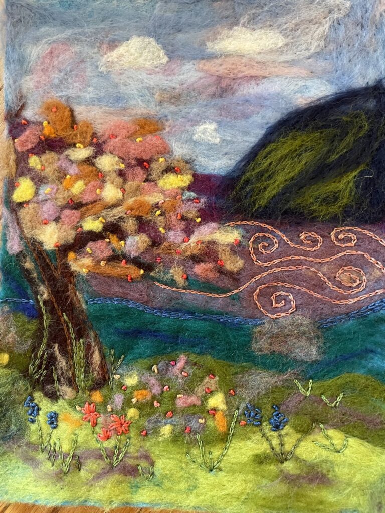 Felted Landscape by Leona Coney. Leona Coney Felted Landscape by Leona Coney. Leona Coney