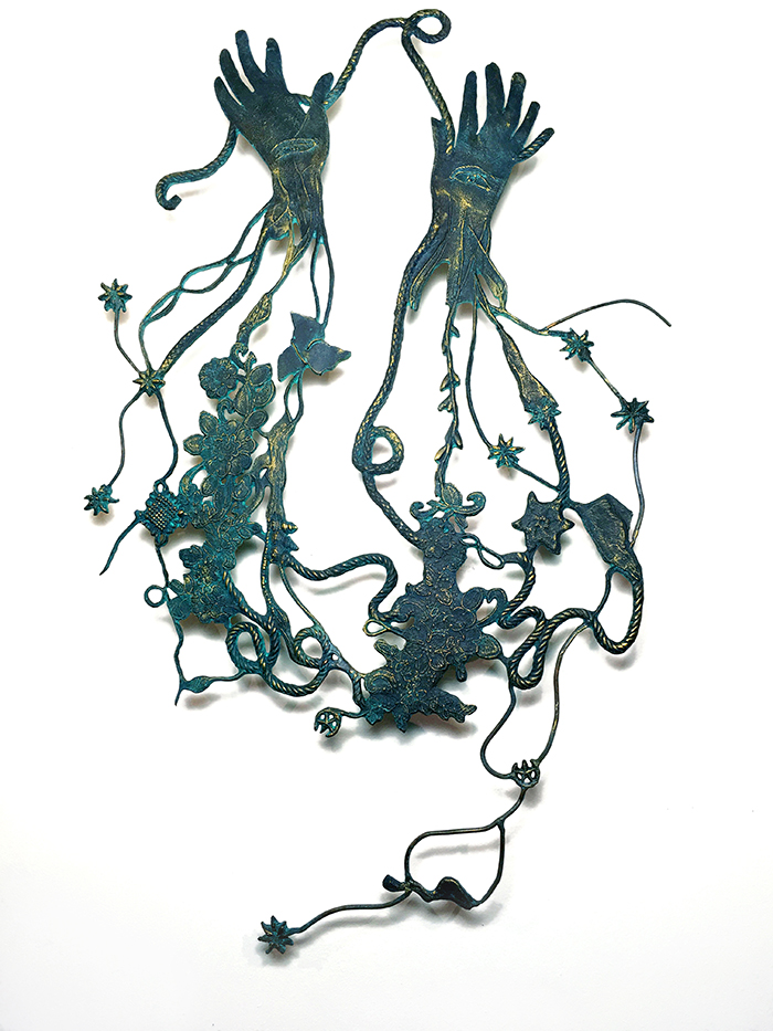 “Marking (1 of 4)”, 2016, cast bronze "Marking (1 of 4)", 2016, cast bronze, 33.5 x 22 x 1 in. Courtesy of the Artist