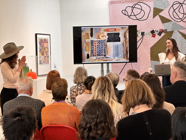 Textile Arts LA Artist Talk with Molly Haynes at Craft in America Center. Carrie Burckle