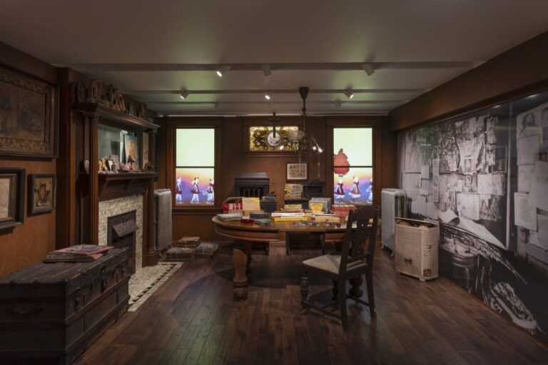 Installation view of "Henry Darger: The Room Revealed". Courtesy of Intuit Art Museum